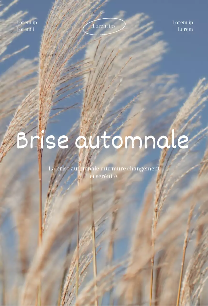 Photo d'intérieur sur fond de roseaux d'automne en bleu clair