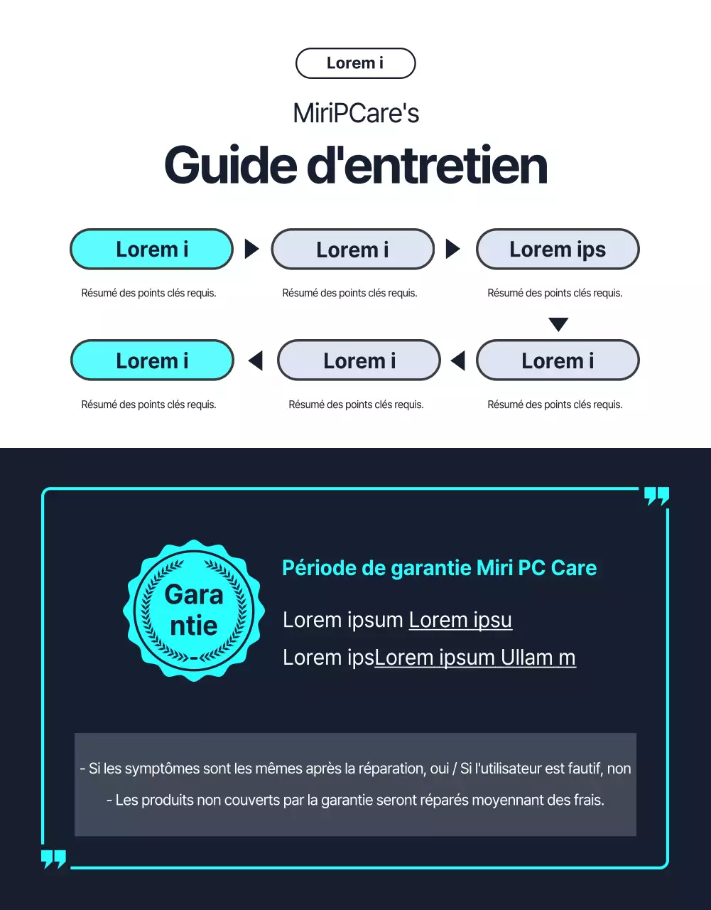 Promouvoir les services de réparation d'ordinateurs en argent et en noir