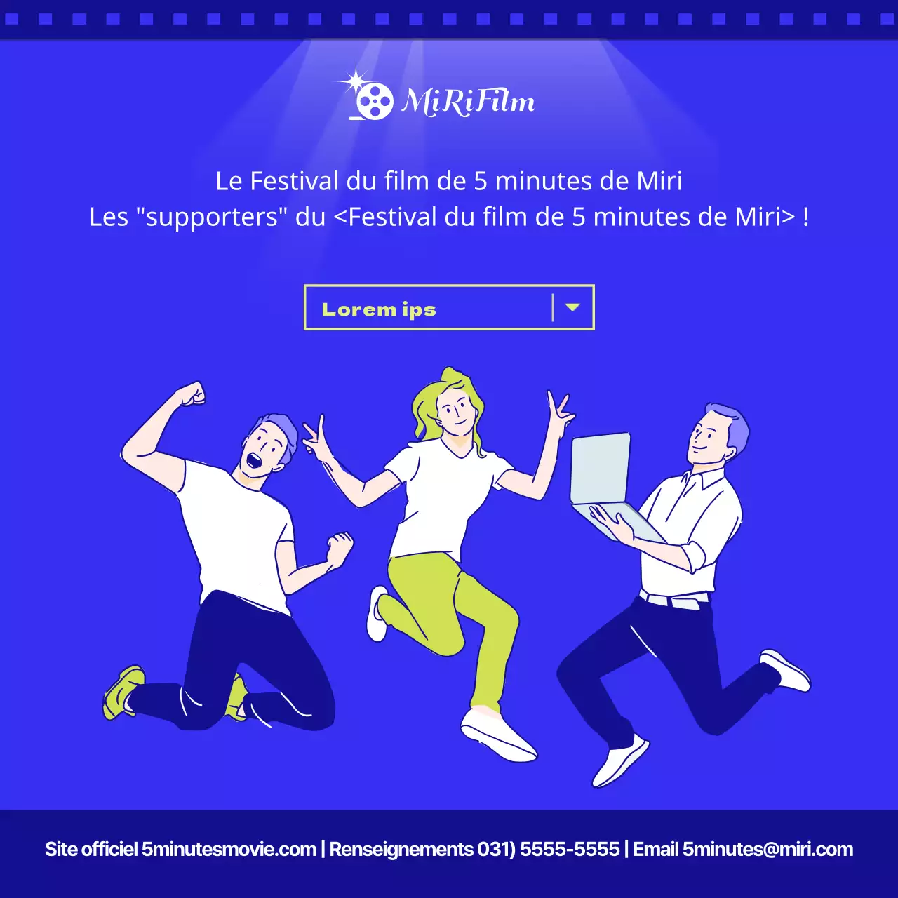 Recrutement de sympathisants pour le festival du film bleu et jaune