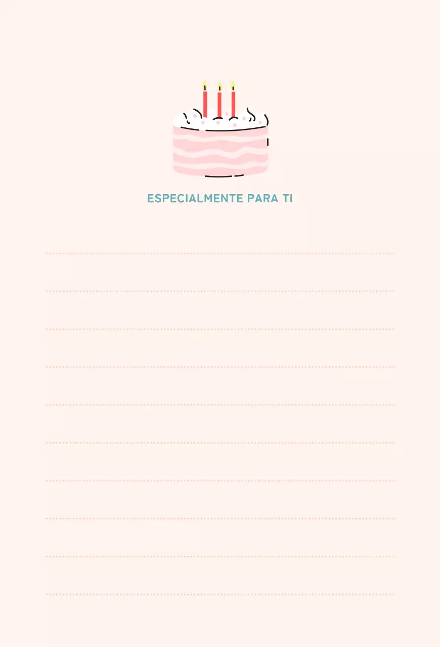 Bonita tarjeta de cumpleaños vintage con ilustración de tarta rosa y azul