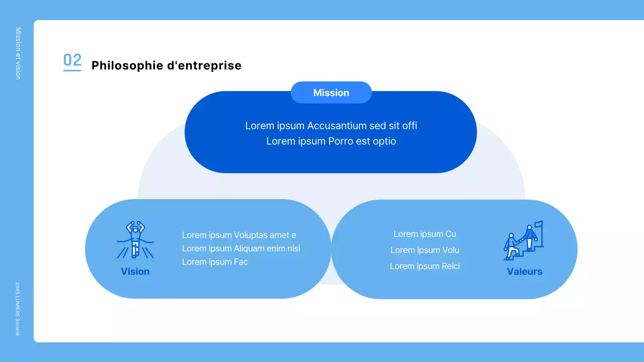 Une lettre de motivation simple pour une entreprise bleue