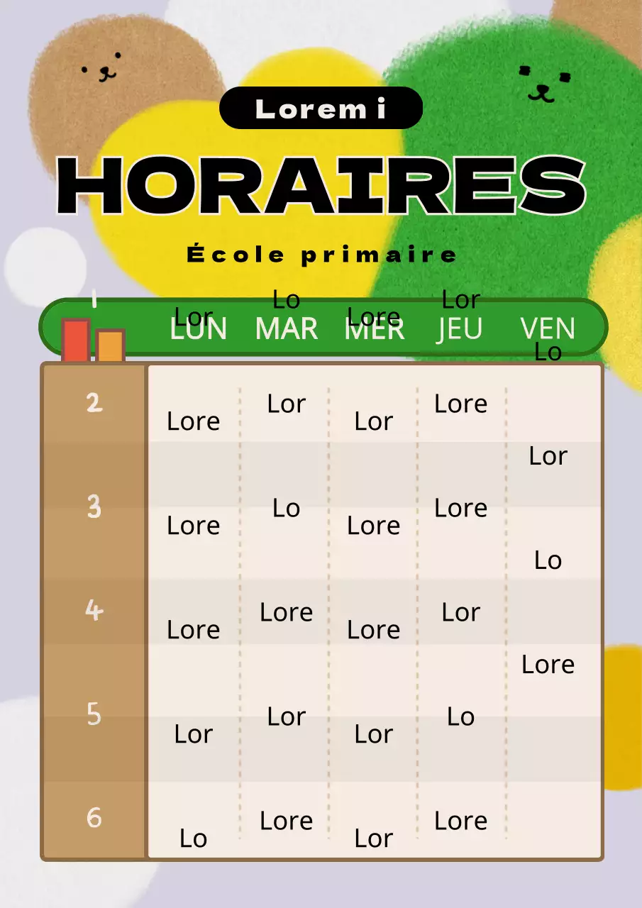 Illustration d'un personnage doux horaire