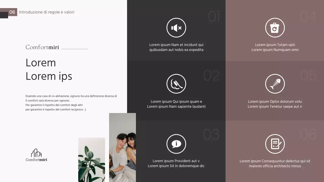 Tema dell'offerta di trasloco in marrone e grigio