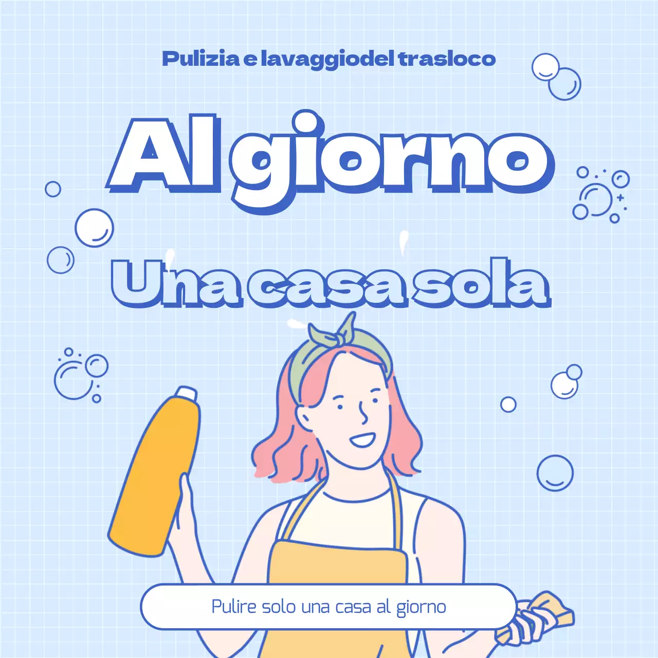 Una simpatica guida al trasloco in azzurro e blu