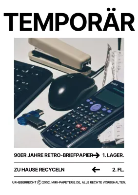 Weißes und schwarzes Briefpapier-Branding