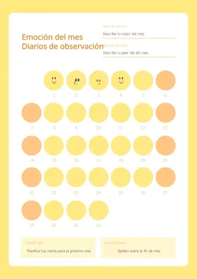 Contenido de la plantilla Yellow Emotion Journal