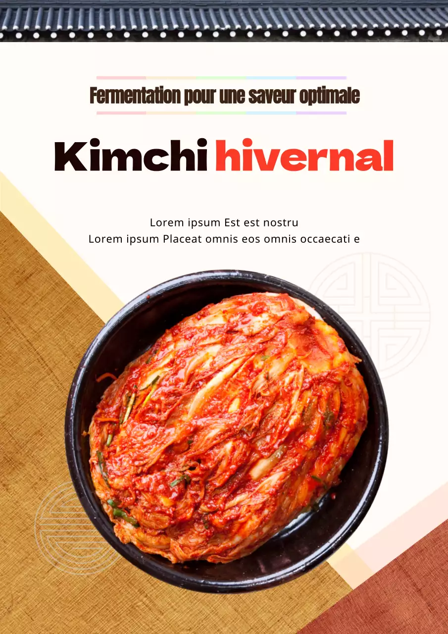 Affiche promotionnelle du kimchi