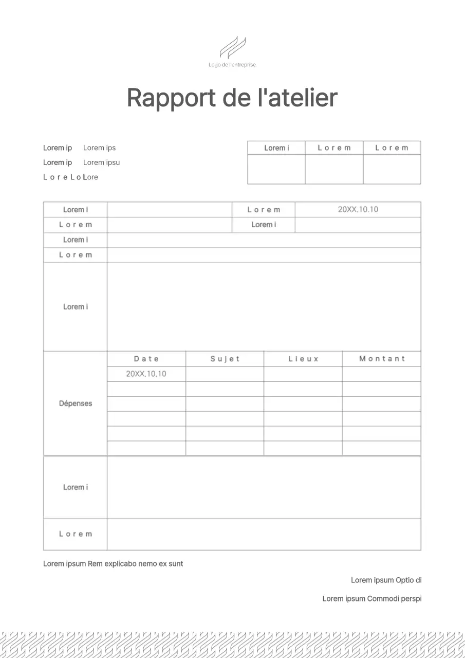 Des rapports d'avancement propres, en blanc et en gris