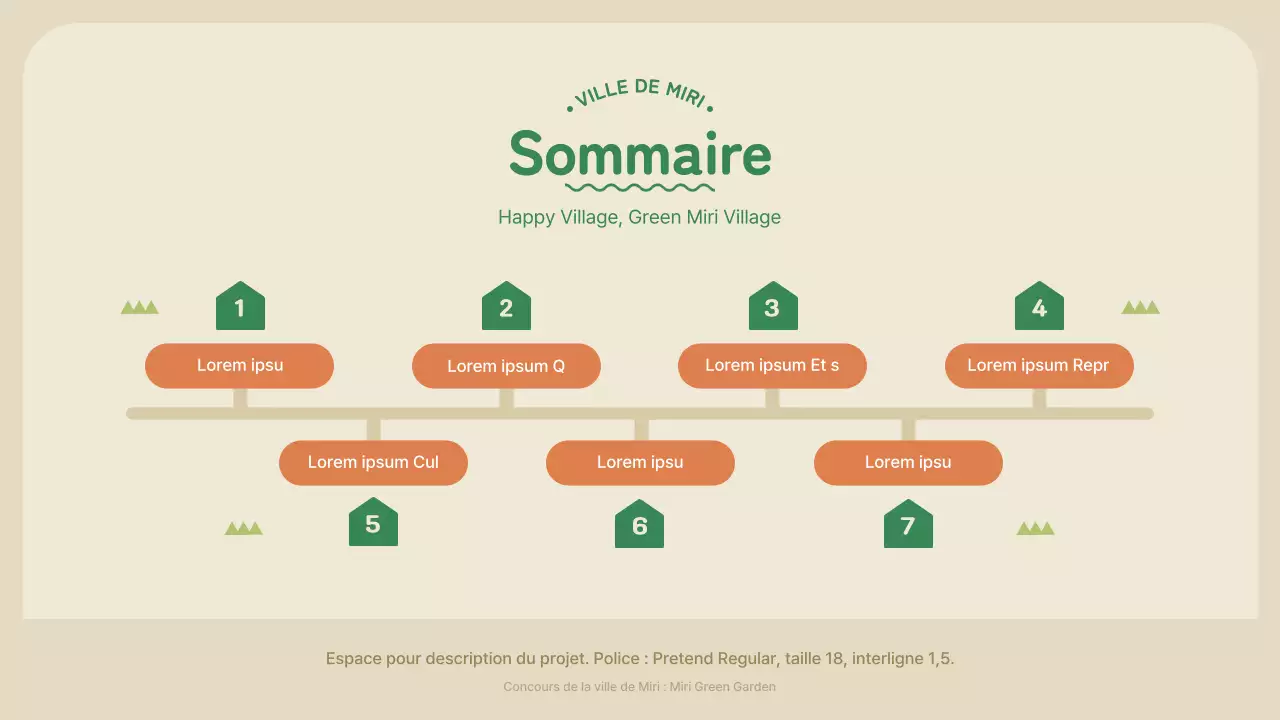 Proposition de concours pour la création d'un jardin de revitalisation communautaire vert et orange