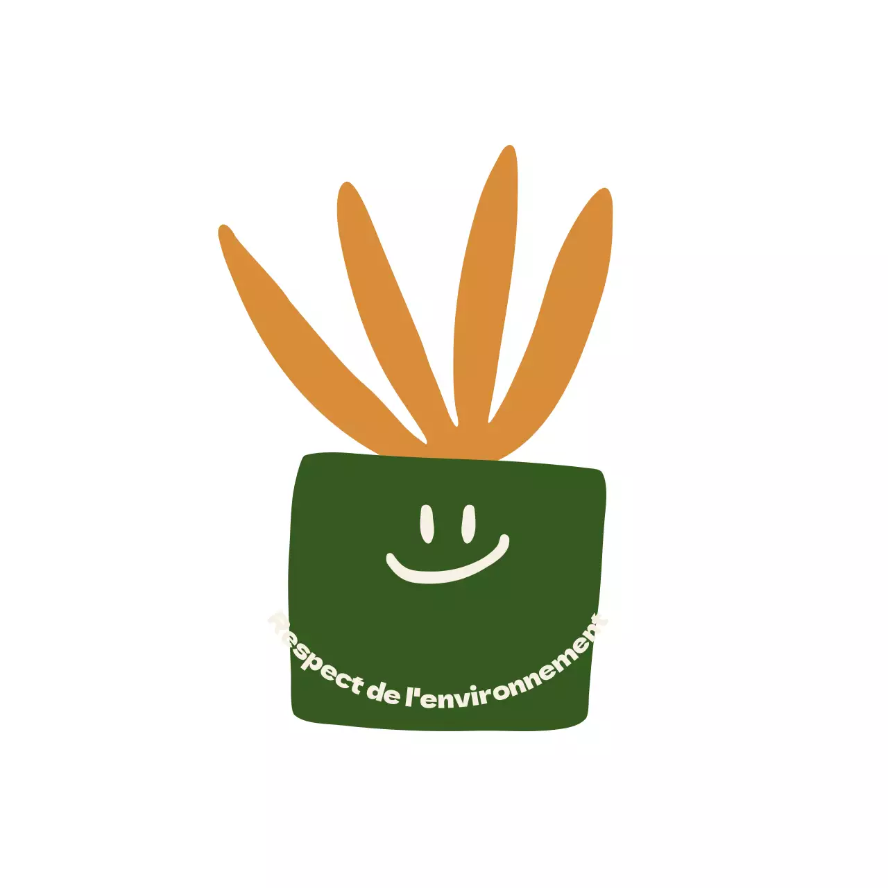 Guide de produits végétaliens respectueux de l'environnement avec des illustrations de concepts organiques minimalistes orange et vertes