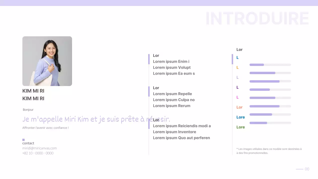 Portefeuille simple avec dégradé mauve