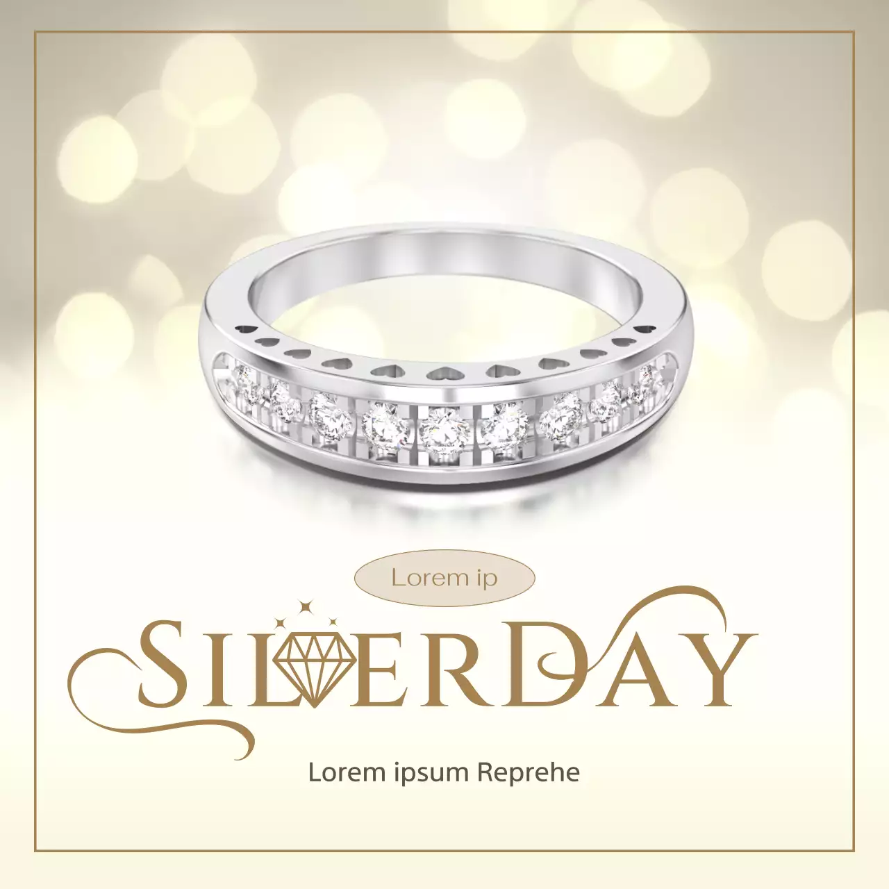 Promouvoir un concept doré et luxueux de réductions sur les couplages de la Journée de l'argent