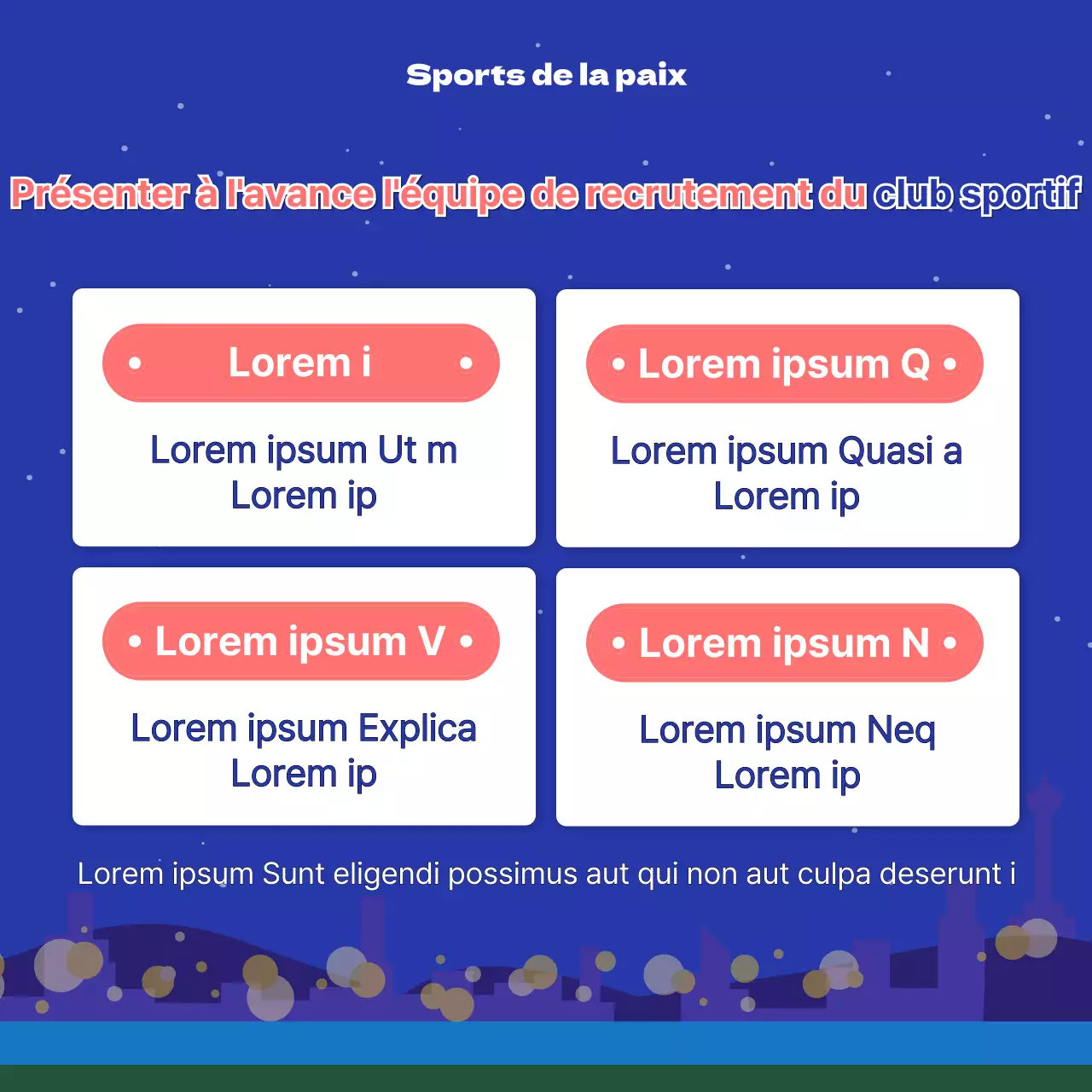 Promouvoir les clubs sportifs de base en bleu et rose