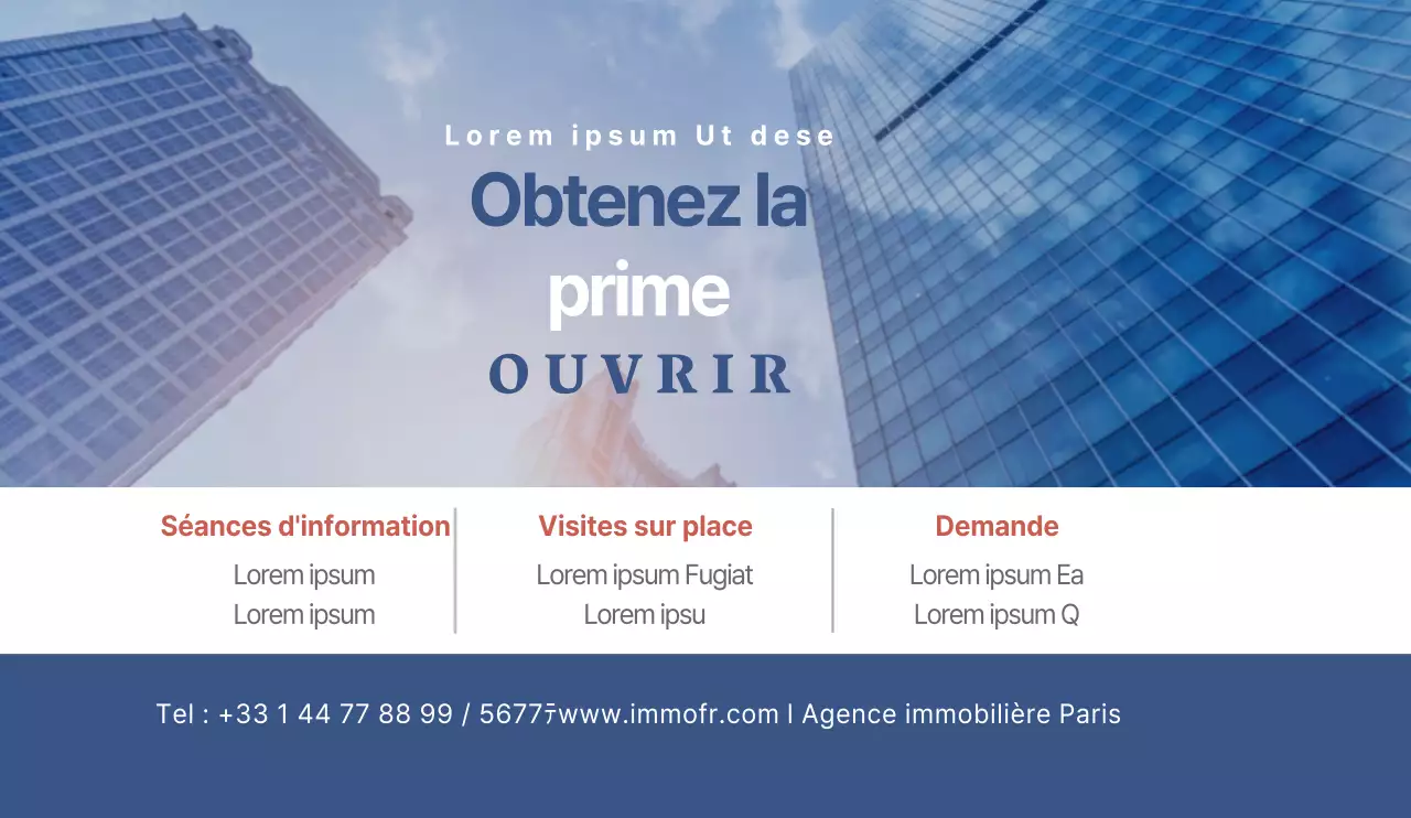 Vente d'appartements à lumière bleue et conception promotionnelle