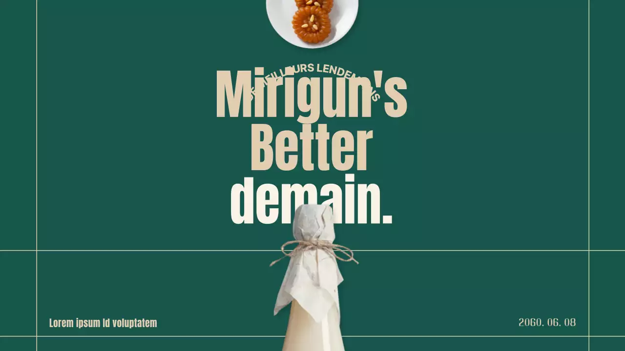 Plan de revitalisation des marchés traditionnels à l'aide d'objets et de typographies vertes et beiges