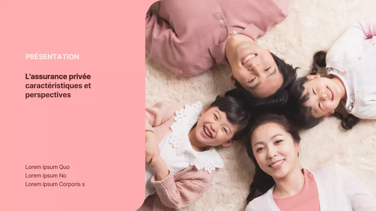 Présentation de théories et d'exemples de tons roses et gris de l'assurance privée et de ses perspectives