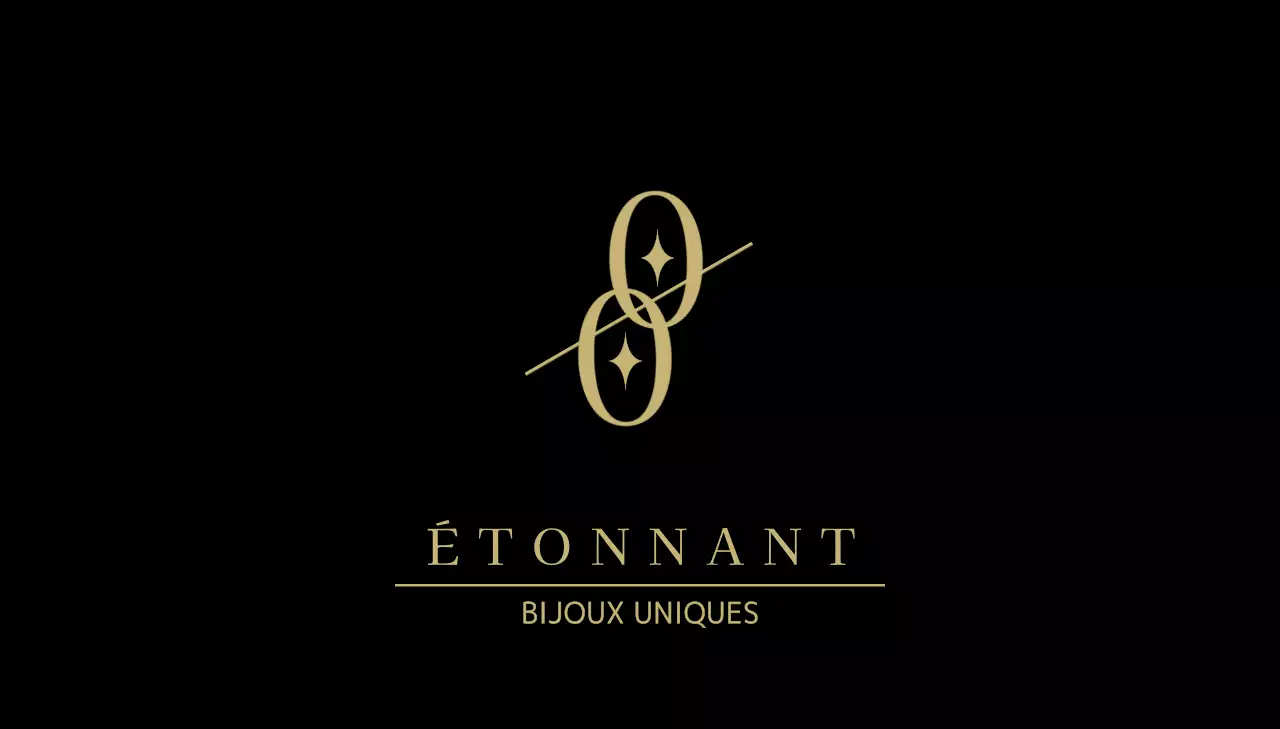 Bijouterie haut de gamme avec un logo symbolique noir et or