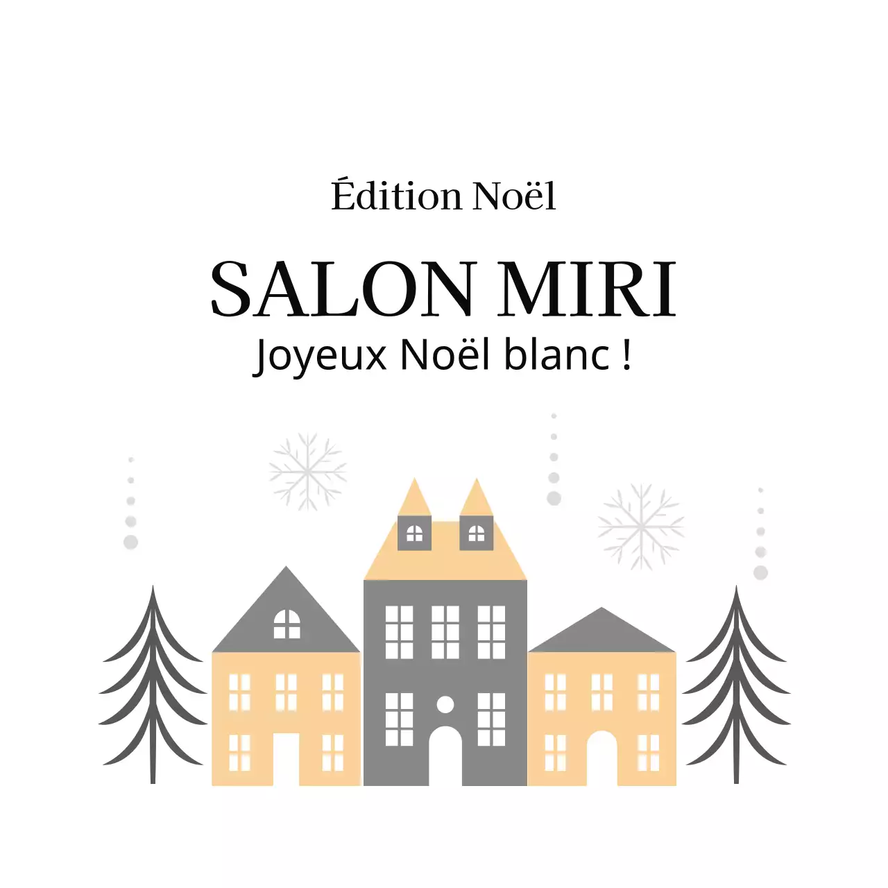 Étiquettes d'emballage de Noël illustrées blanc-gris