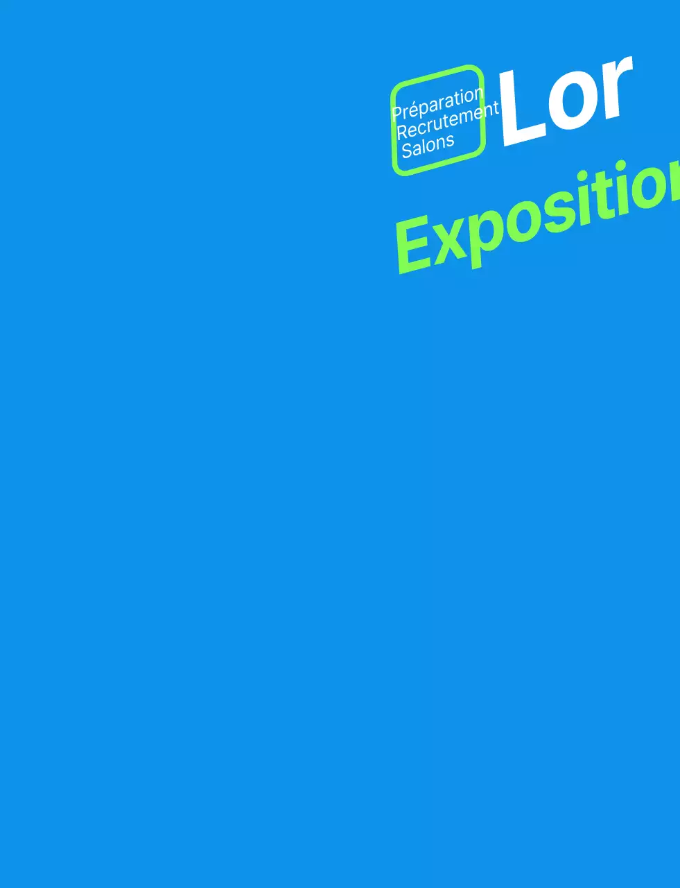 Gilet simple bleu-vert pour le personnel du salon de l'emploi