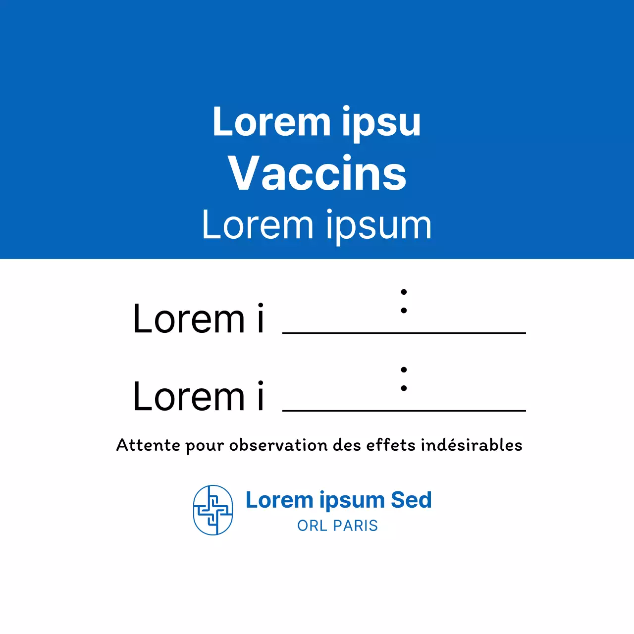 Autocollant pour le vaccin contre le coronavirus