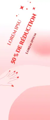 Faites la promotion de votre salon de manucure avec un joli fond rose