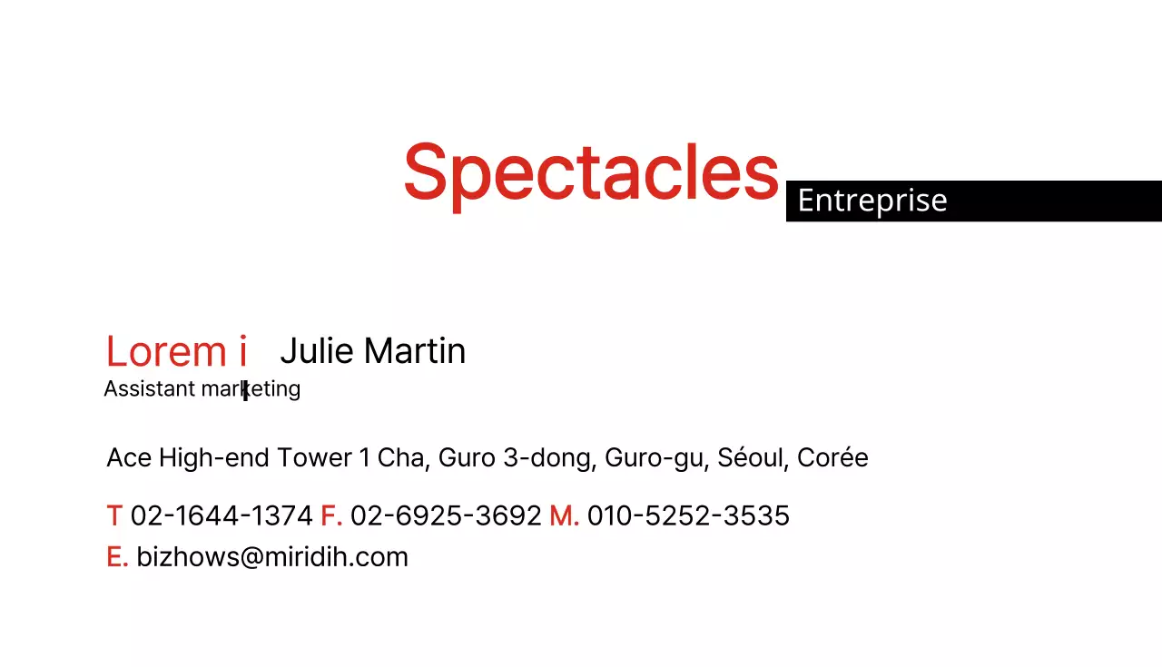 Cartes de visite marketing