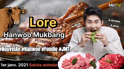 Événement de dégustation de bœuf coréen du Nouvel An 2021 avec surlignage du texte