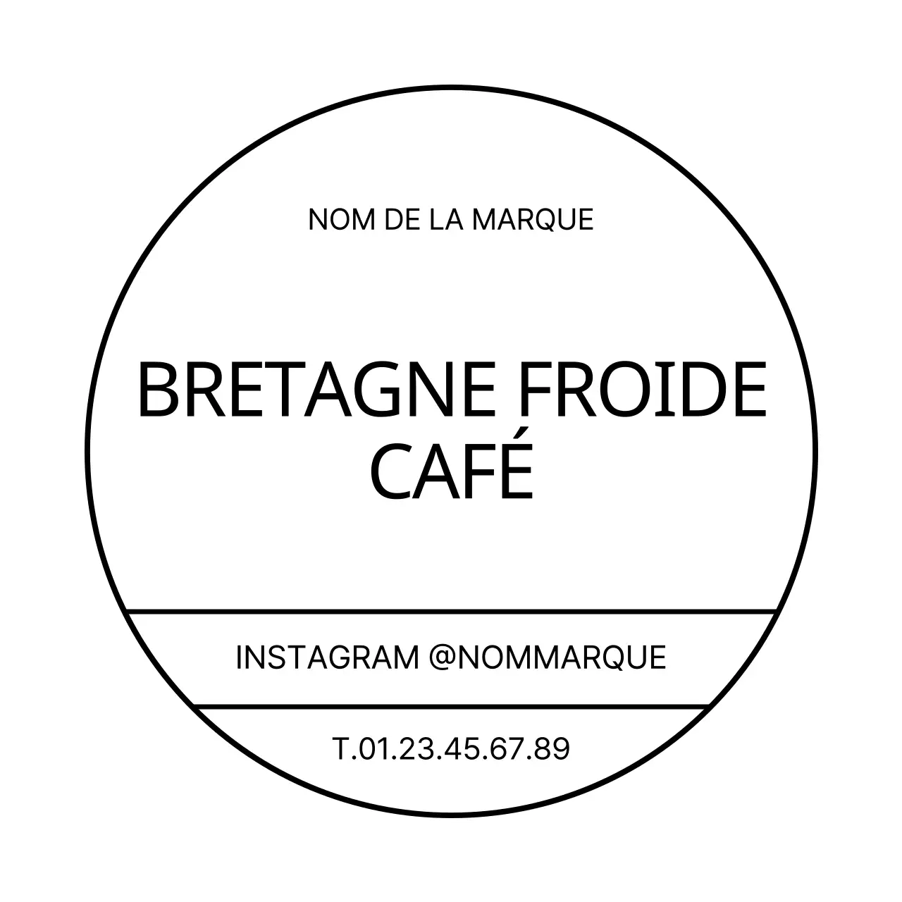 Cadre simple blanc Cercle