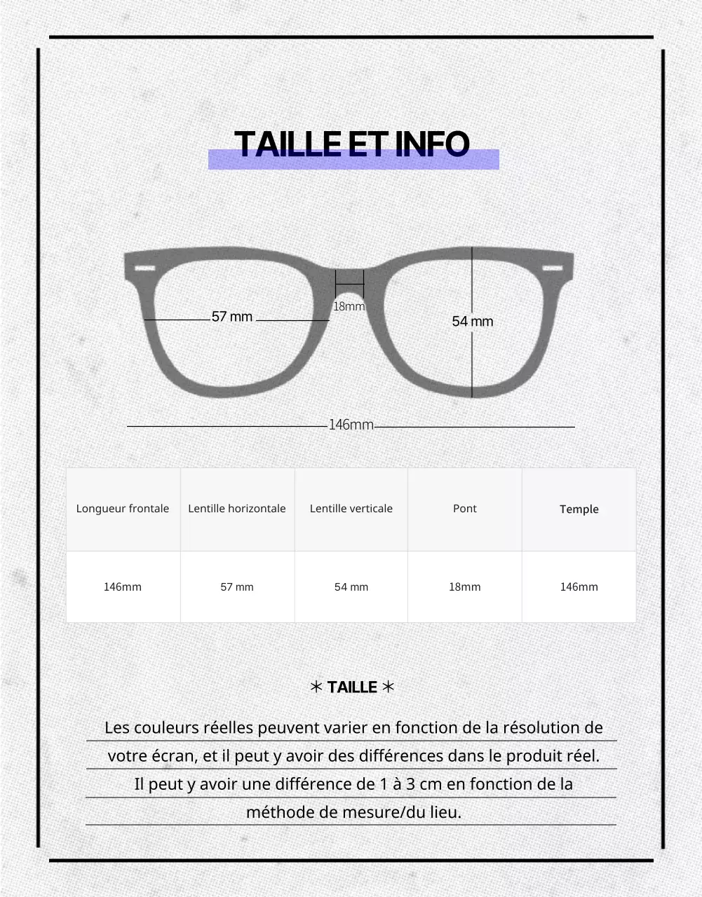 Lunettes de soleil page détaillée