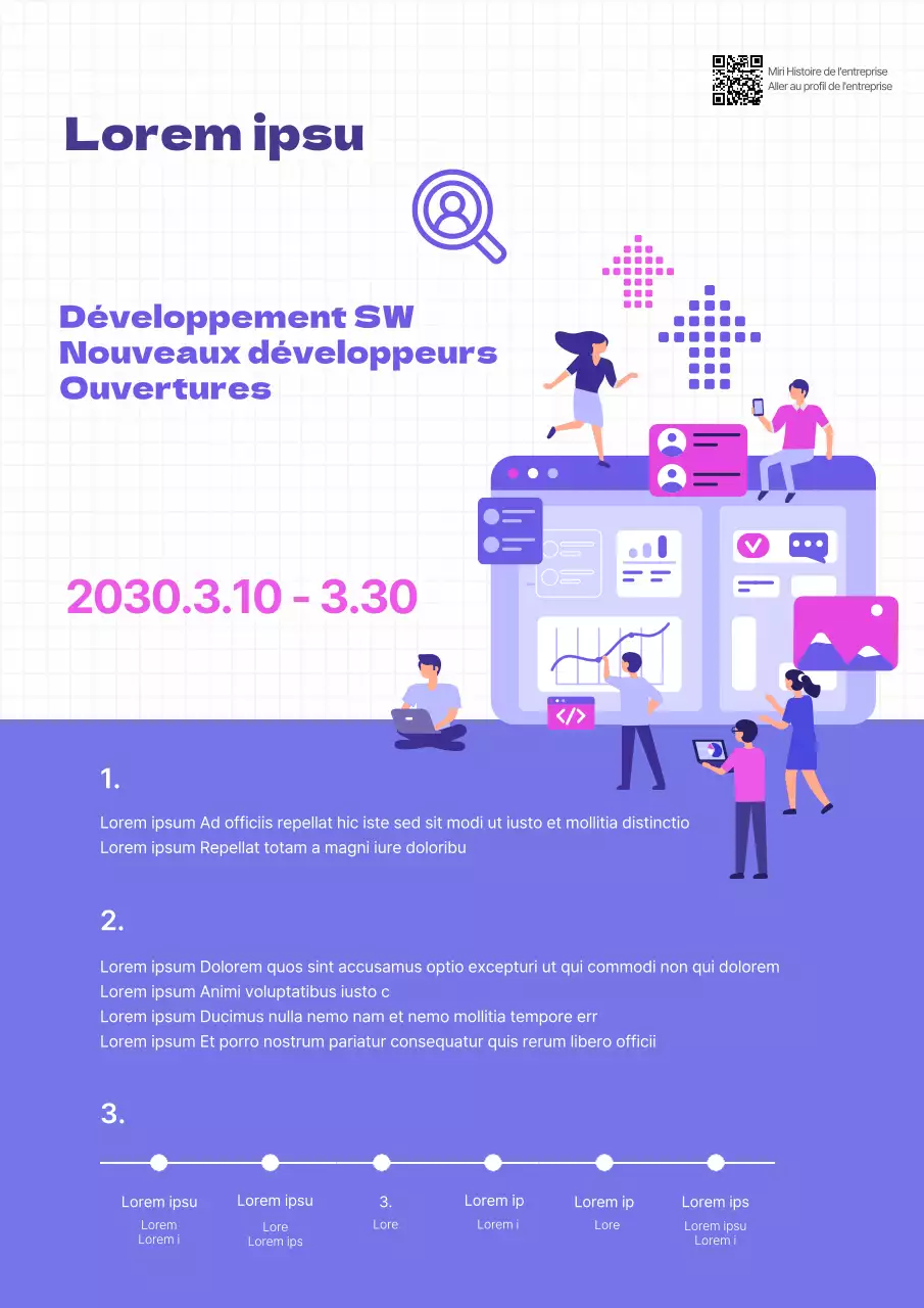 Thème violet pour les offres d'emploi