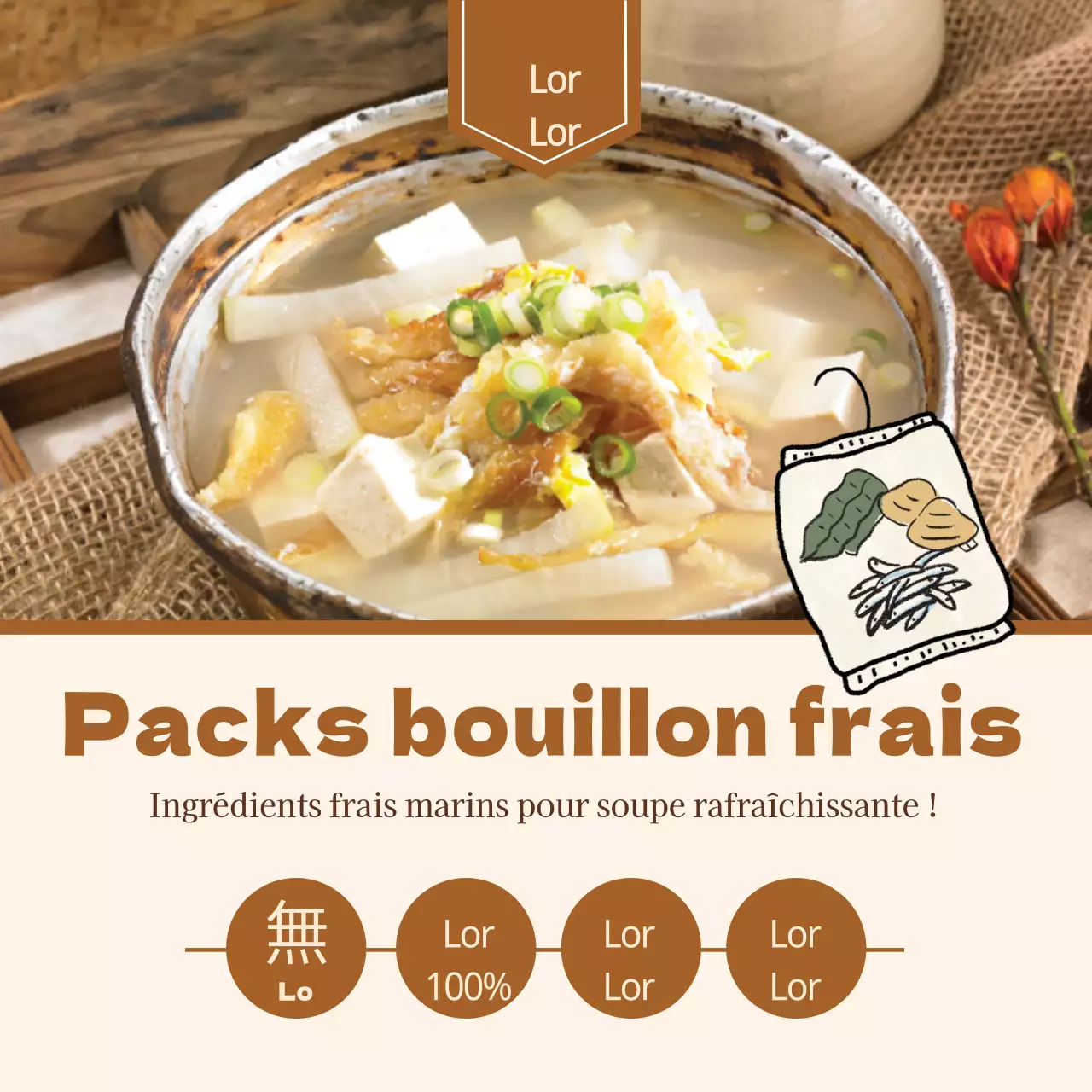 Autocollant carré pour le bouillon de culture