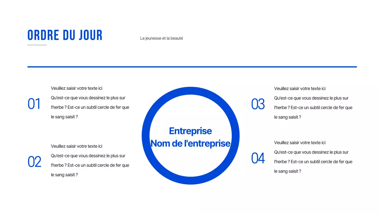 Graphique conceptuel simple en bleu