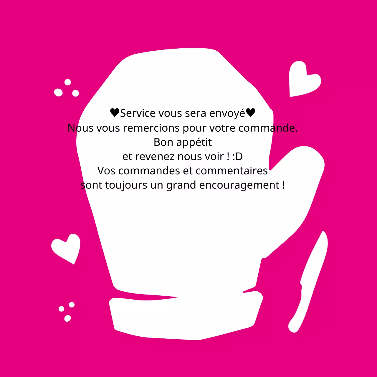 Autocollant de remerciement pour la livraison