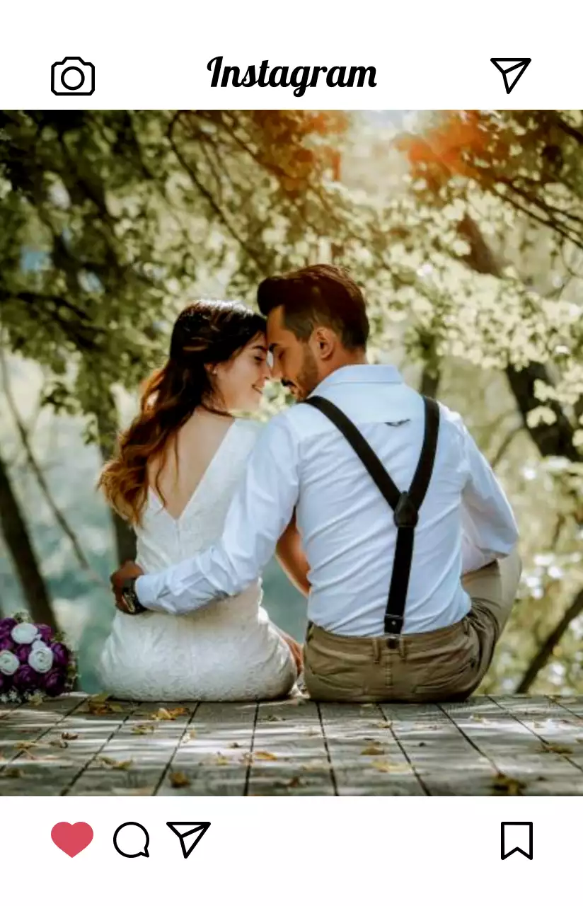 Concept de cadre photo Instagram simple et moderne dans des couleurs vives et chaudes pour des cadeaux personnalisés.