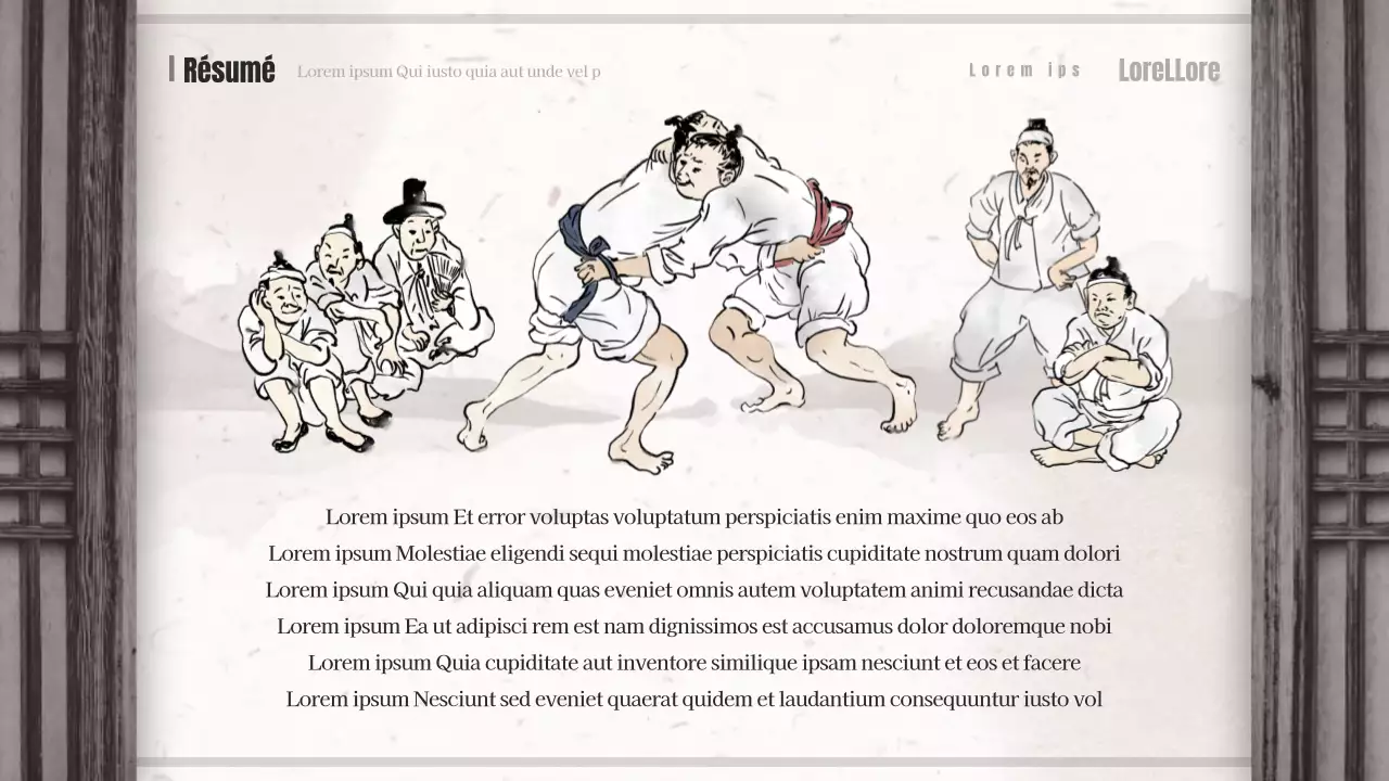 Marron et beige orientalisation concept sagas de lutte proposition de webtoon