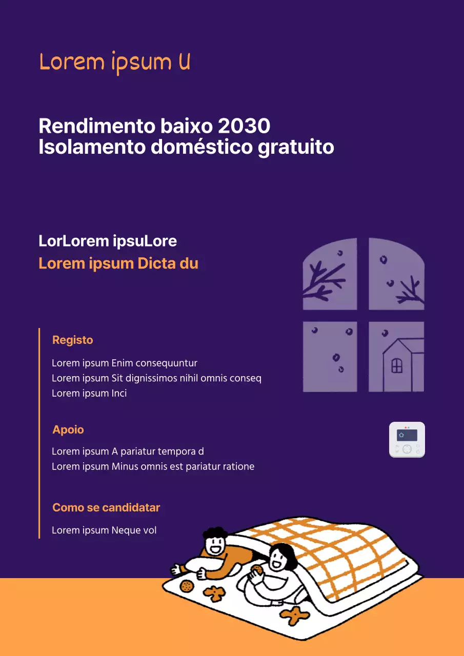 Cartaz gratuito sobre o isolamento da casa púrpura