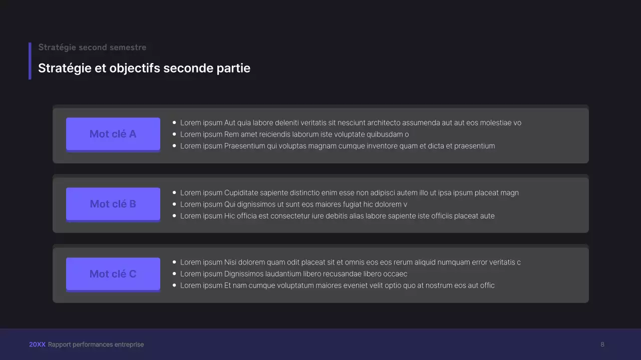 Kit de présentation d'entreprise violet, concept UI tridimensionnel