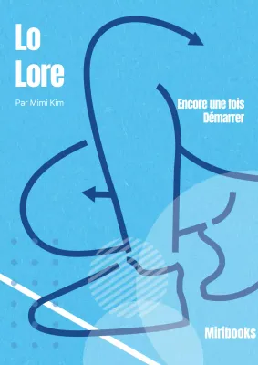 Couverture de livre avec fond bleu et lignes dynamiques