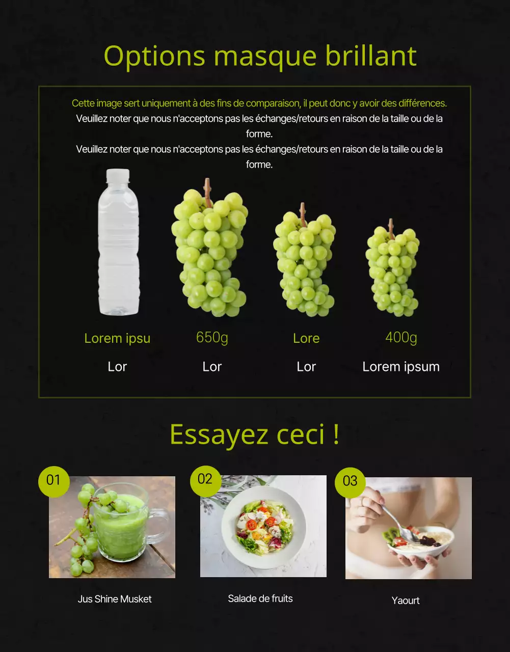 Muscat de qualité supérieure à haute teneur en sucre en noir et vert pour la collecte de fonds promotion des ventes agriculteurs locaux petites entreprises alimentation locale