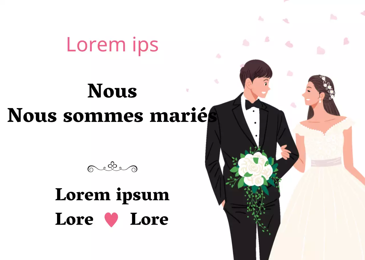 Blanc Luxueuse illustration florale mariage