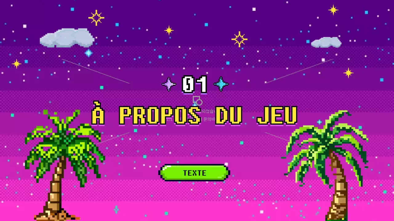 Promotion du jeu cybernétique violet et rose