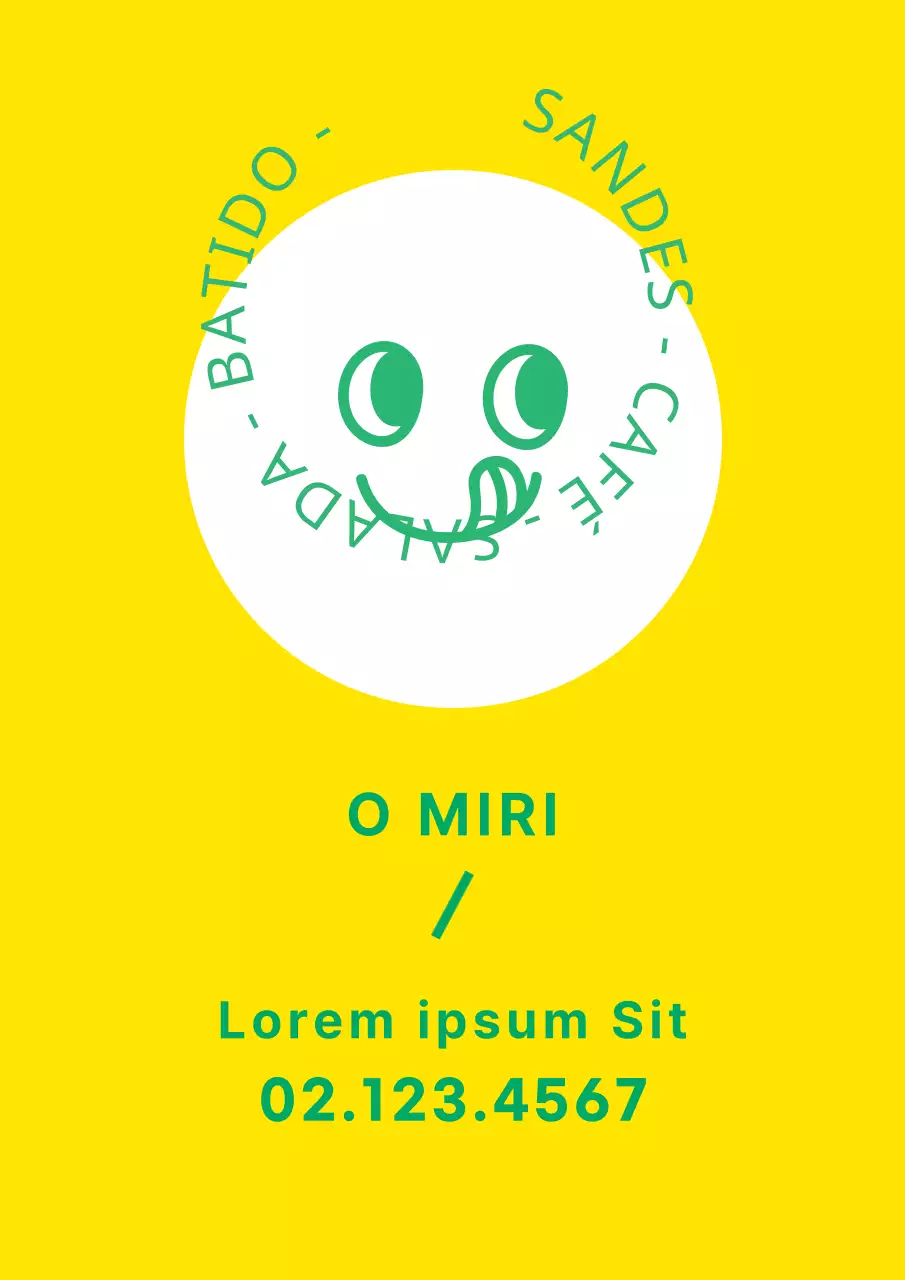 Webposter promocional de café amarelo e verde