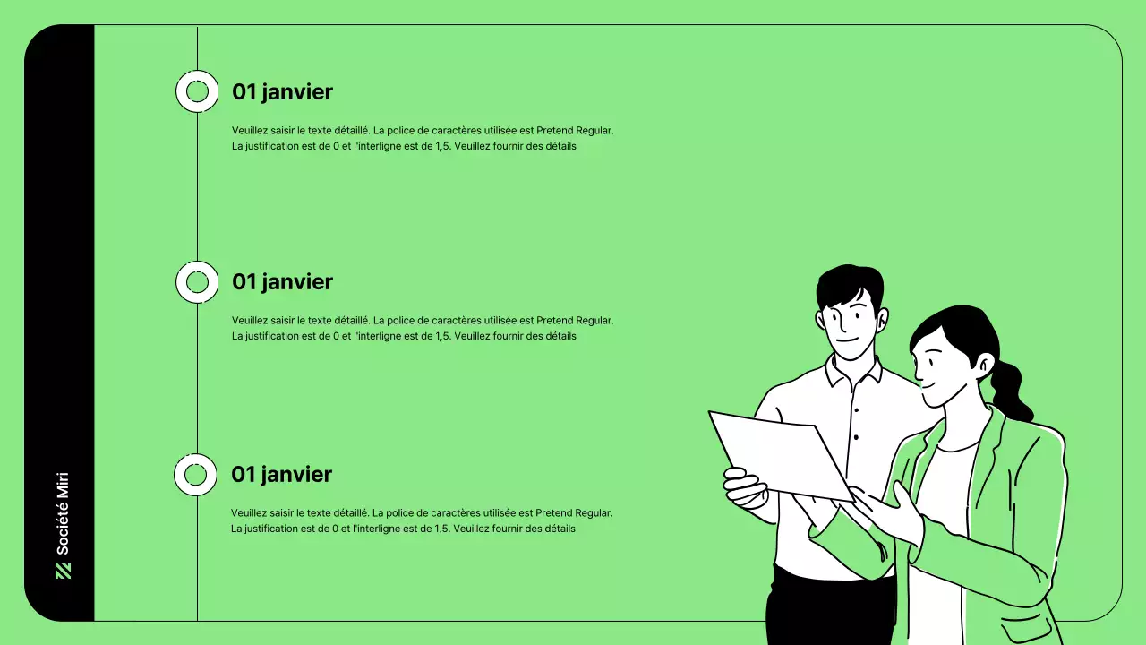 Illustration d'entreprise avec des lignes simples en vert