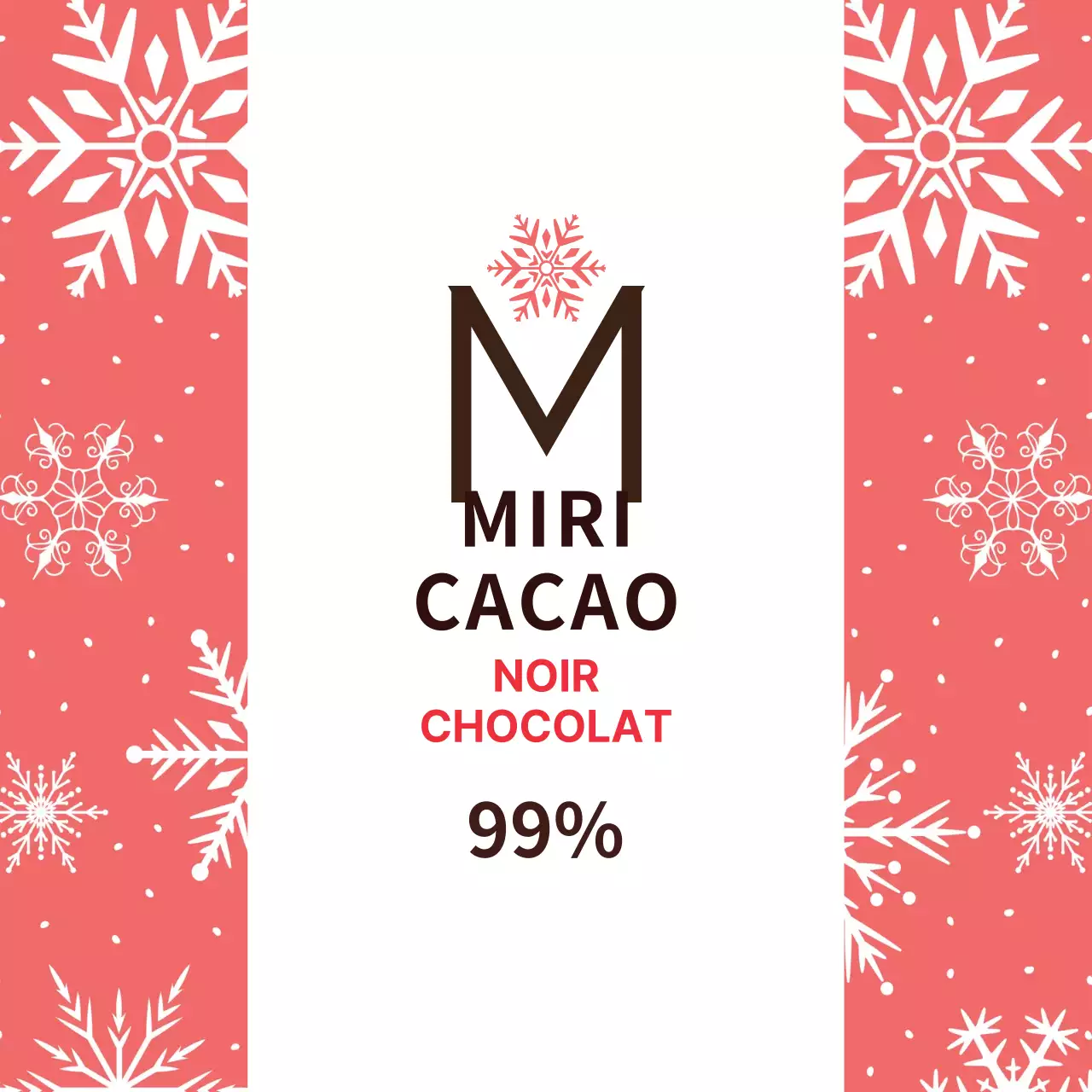 Étiquette de diffuseur à motif de flocon de neige rouge