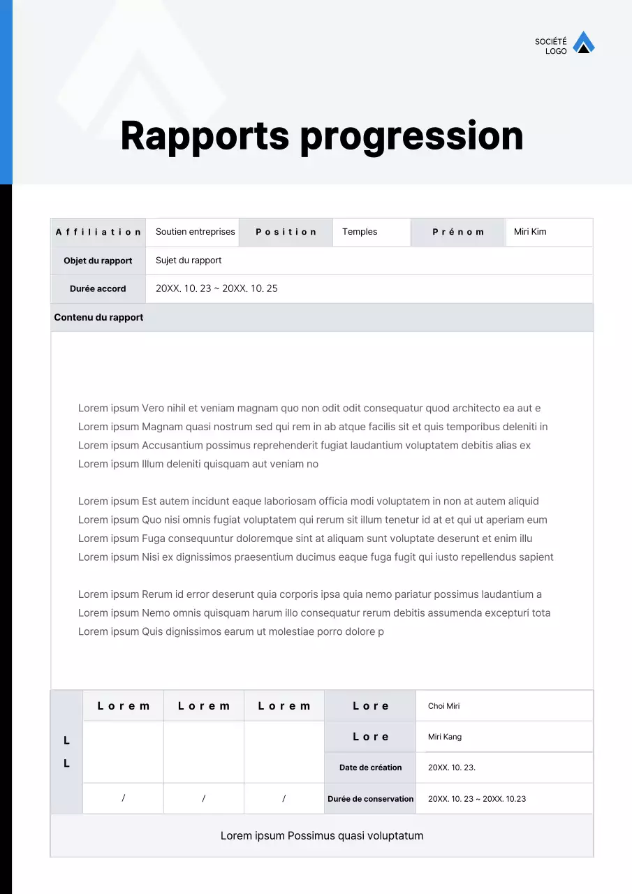 Concept de logo simple bleu et noir Progress