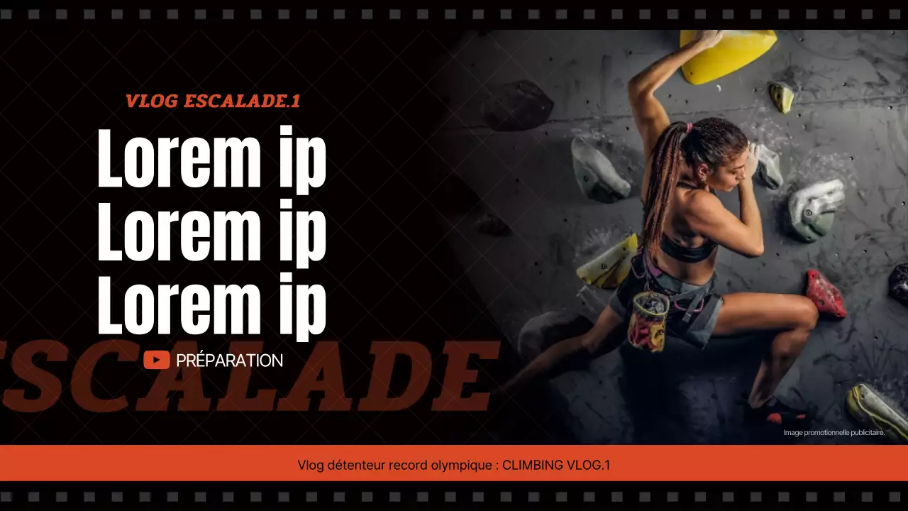 Vlog d'escalade en rouge et noir