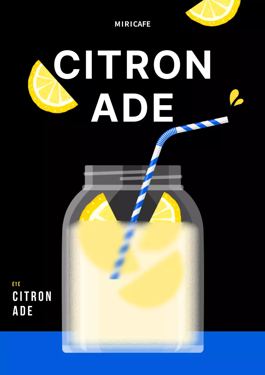 Black Glamourism Modern Summer Drink Lemonade