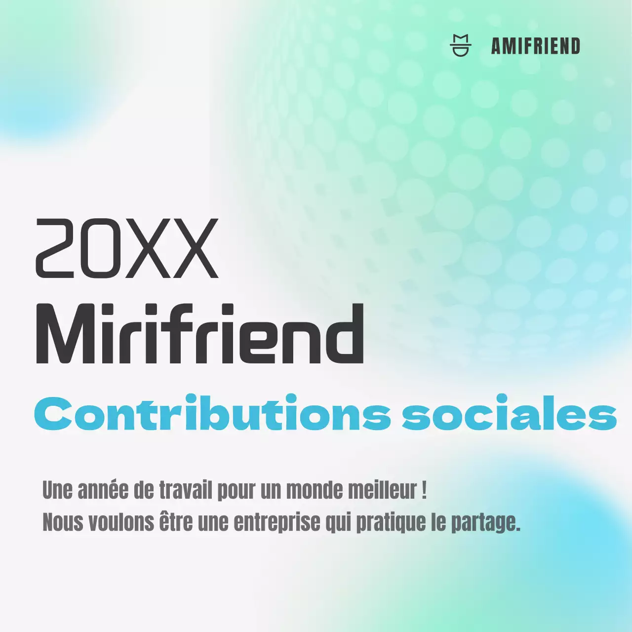 Responsabilité sociale des entreprises avec un concept de dégradé bleu et menthe