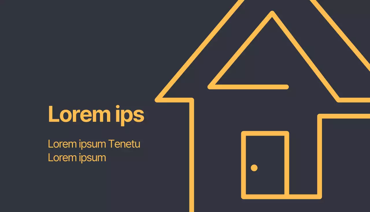 Illustration jaune icône simple de l'immobilier