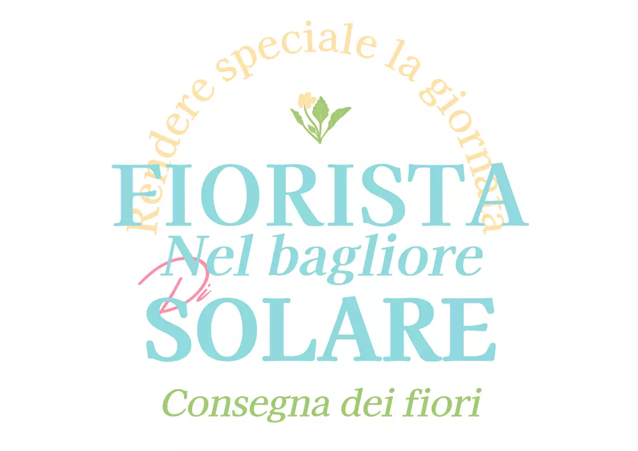 Promuovere un negozio di fiori con un concept vintage dai colori pastello con il nome del negozio e illustrazioni di fiori.